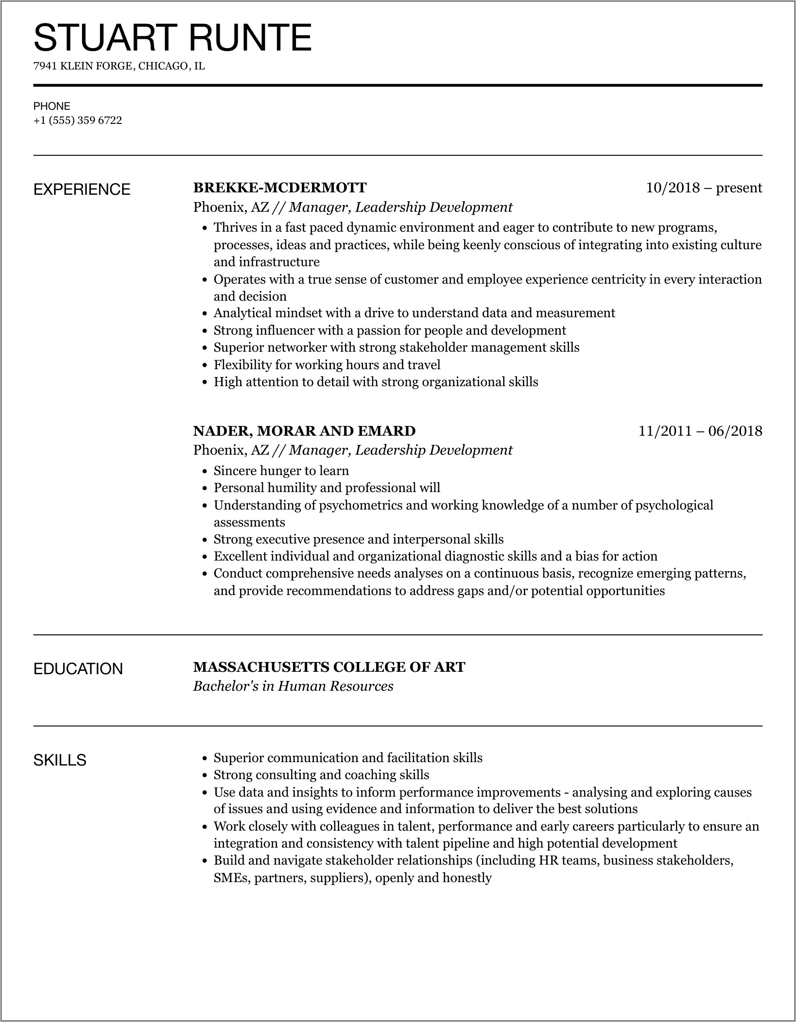 Sample Resume For Orientation Leader