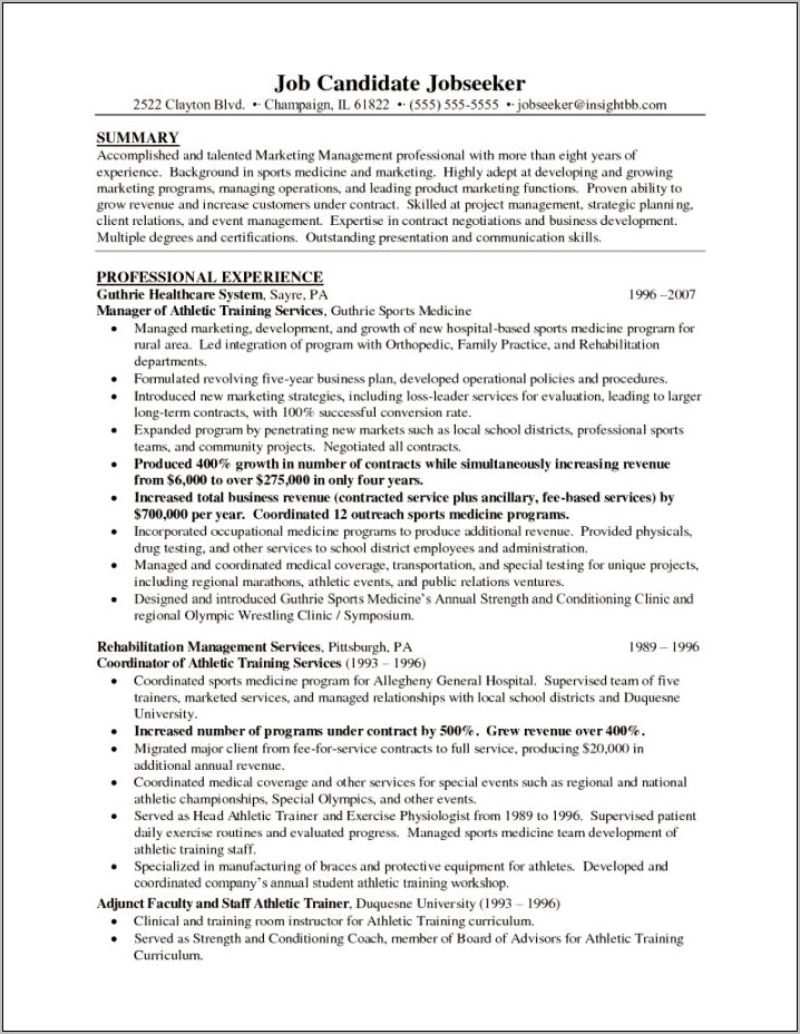 Sample Resume With Multiple Degrees