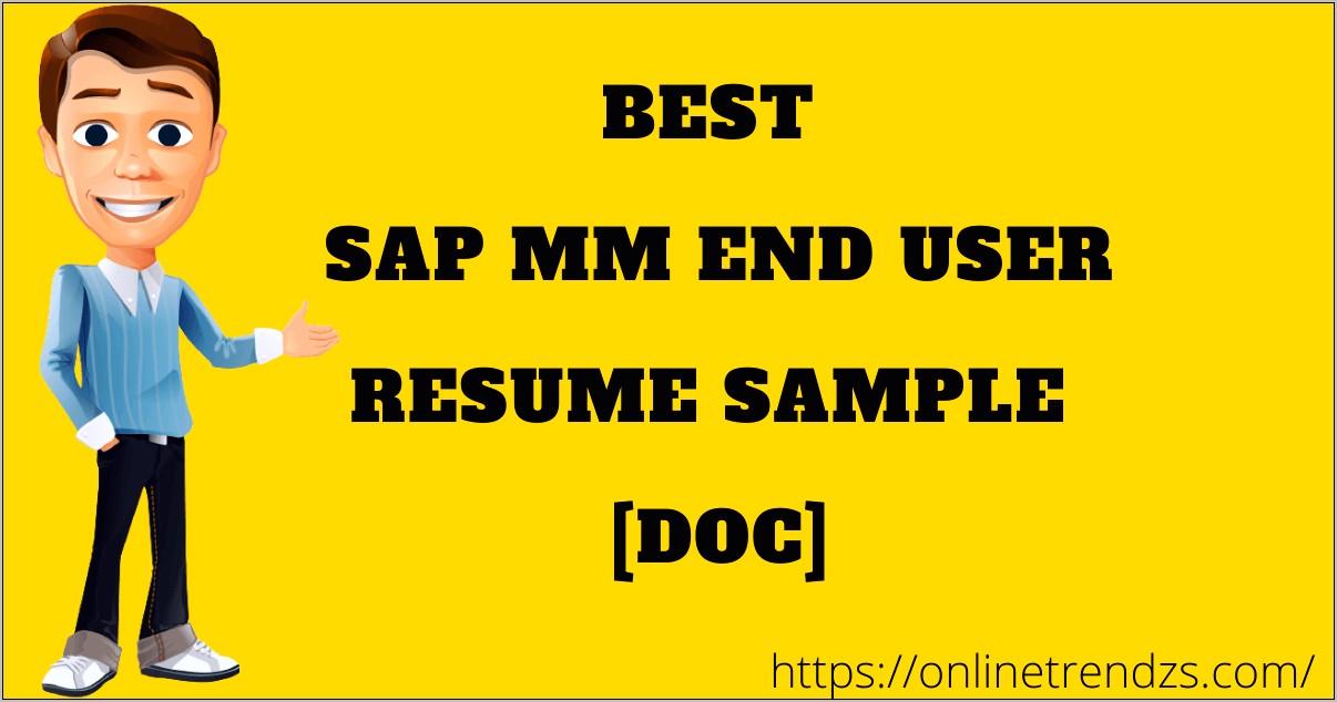 Sap End User Sample Resume