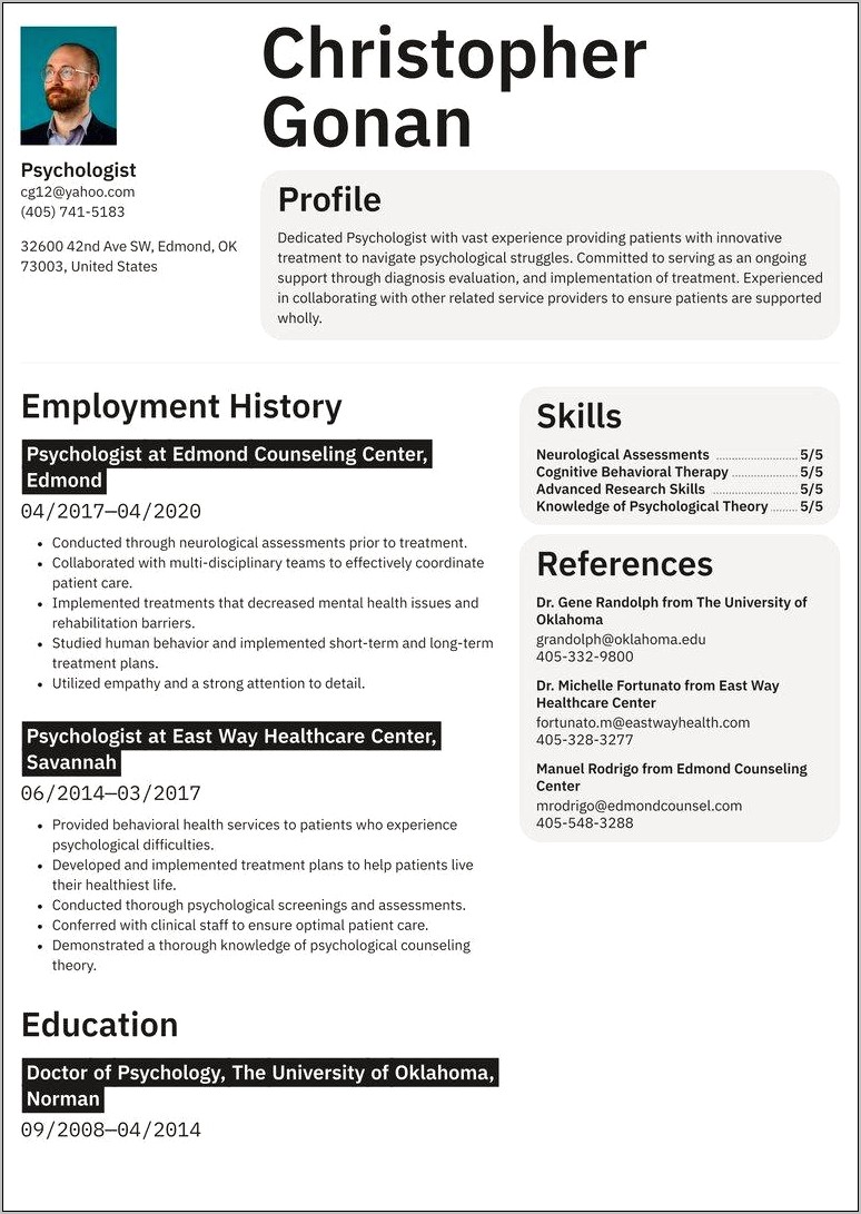 Special Skills And Hobbies Resume