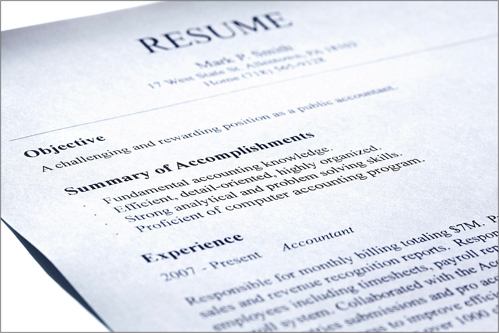Summary For Resume Office Job