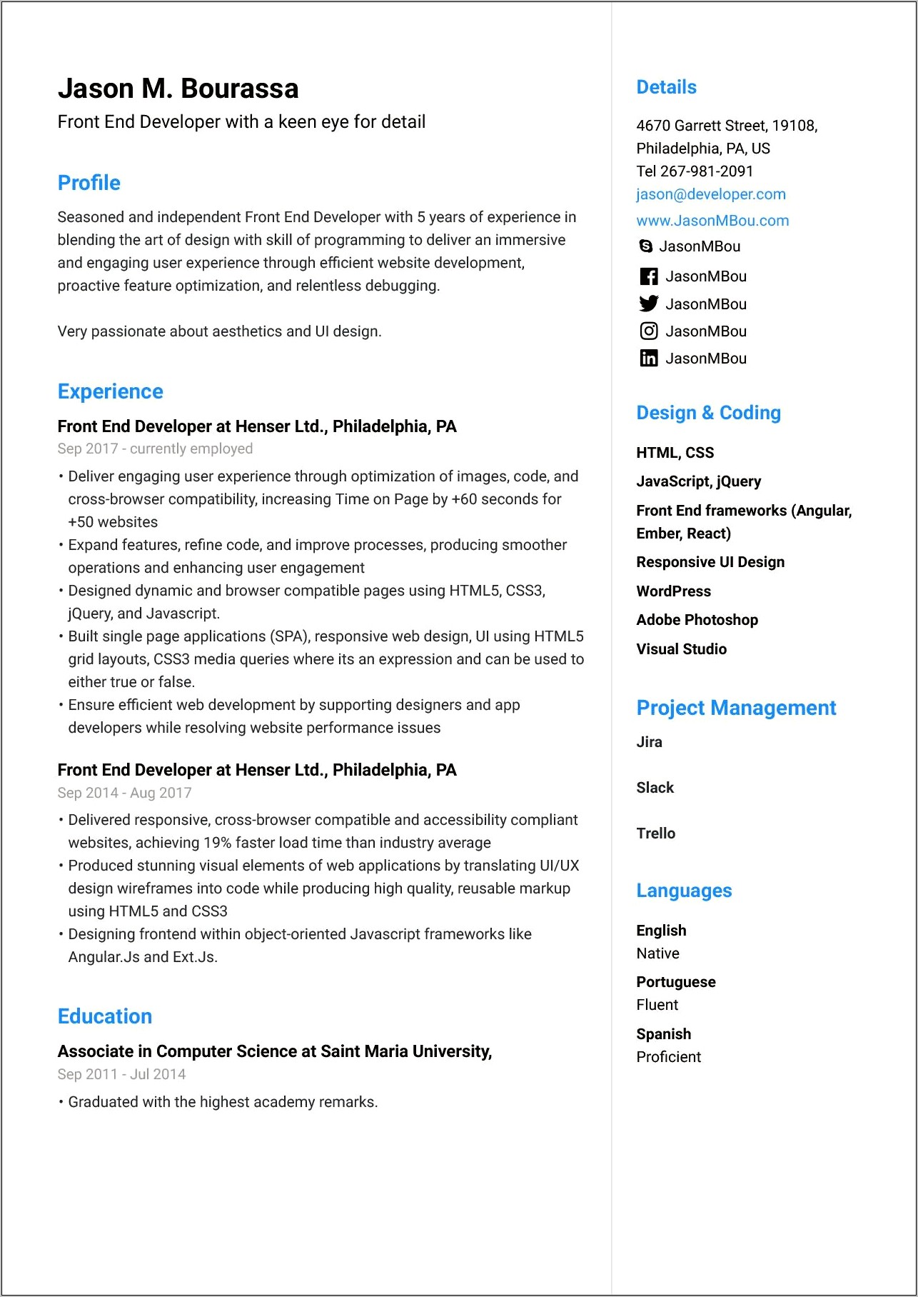 Typical Software Engineer Resume Sample