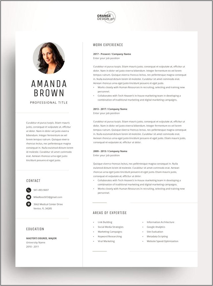2017 Resume Templates Project Manager