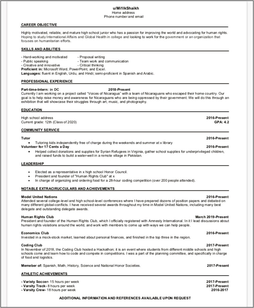 A Creative Objective On Resume