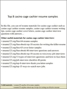 About Me Resume Example Cashier