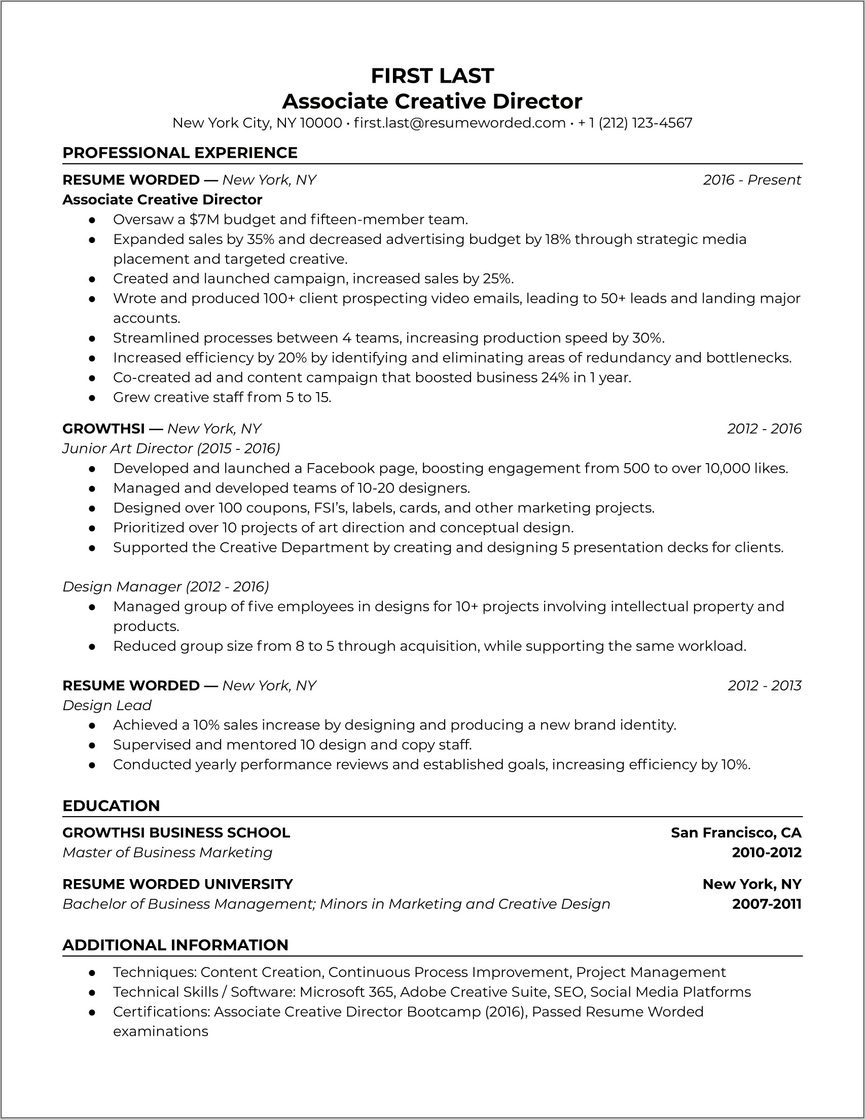 Access And Identity Management Resume