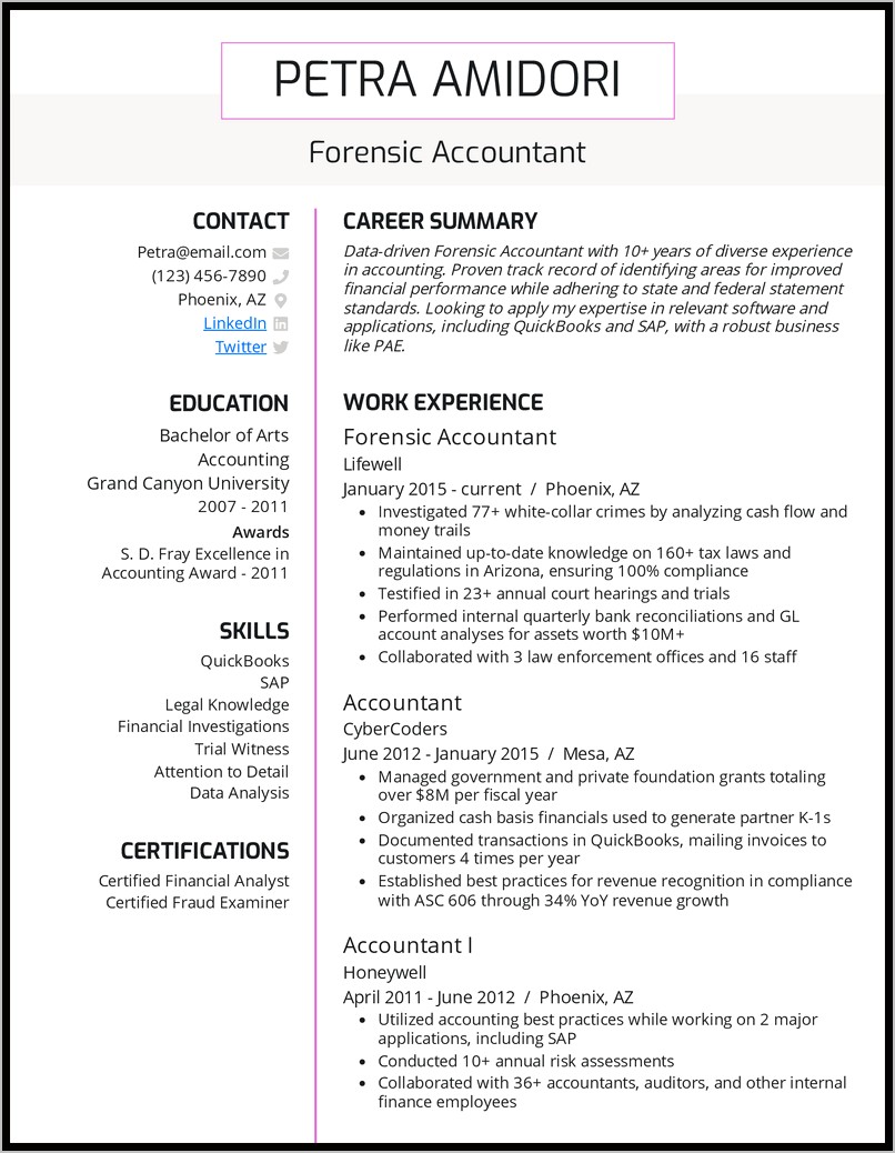 Accounting Job Objective For Resume