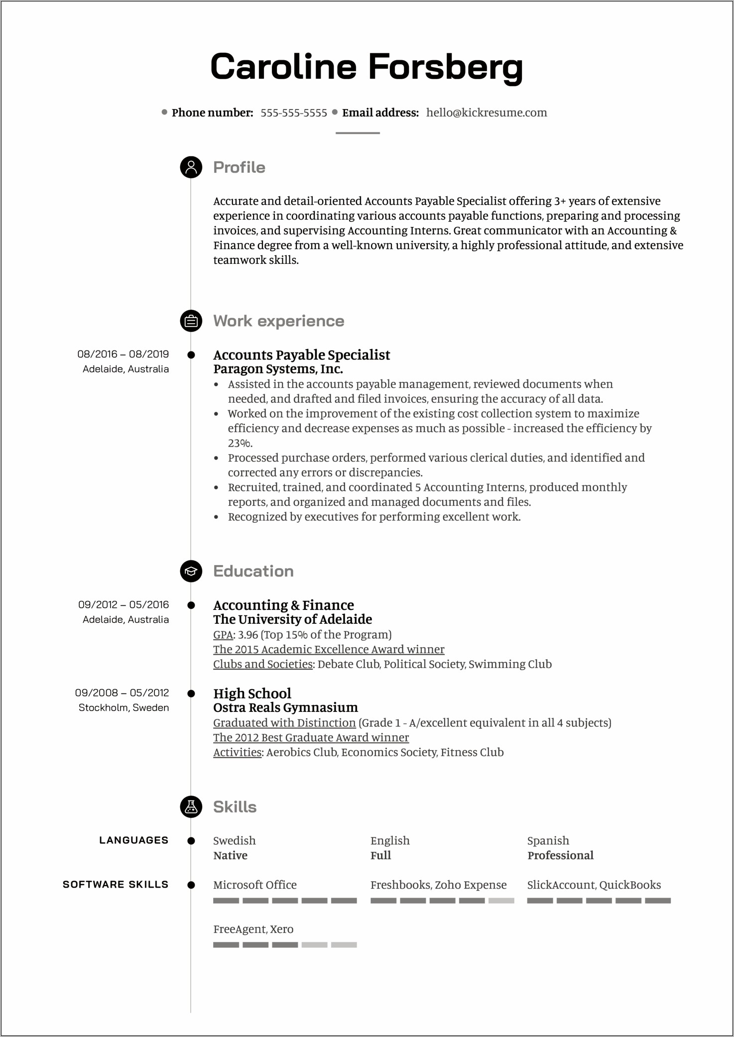 Accounts Payable Manager Resume Format
