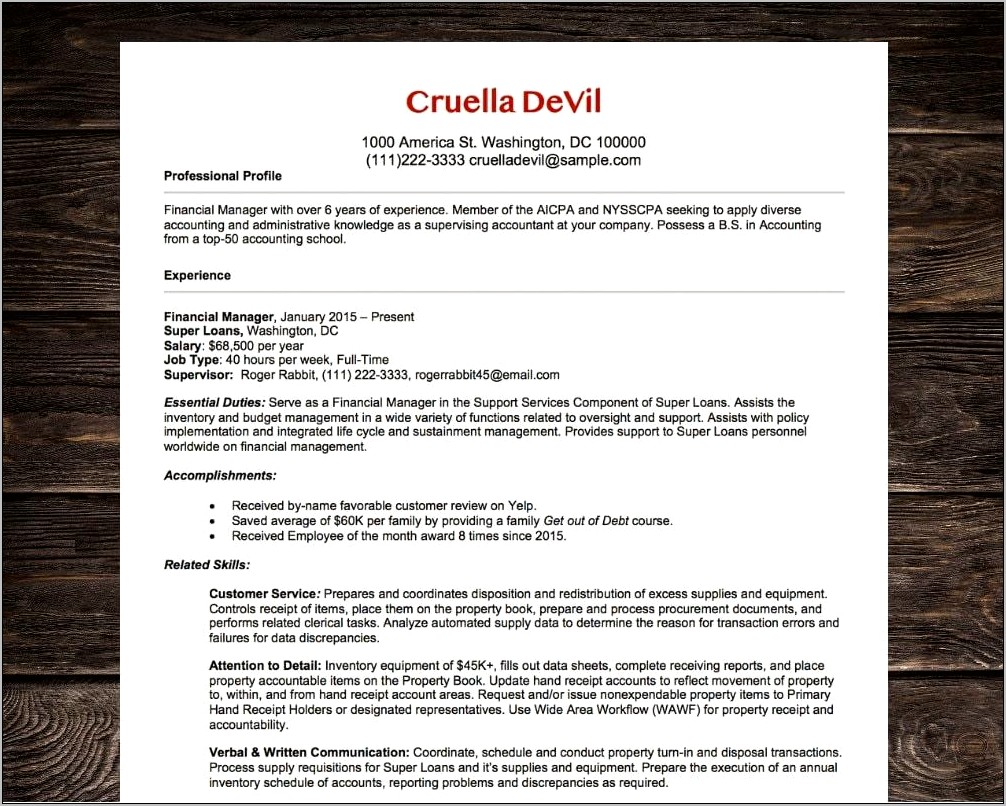 Administrative Assistant Federal Resume Sample