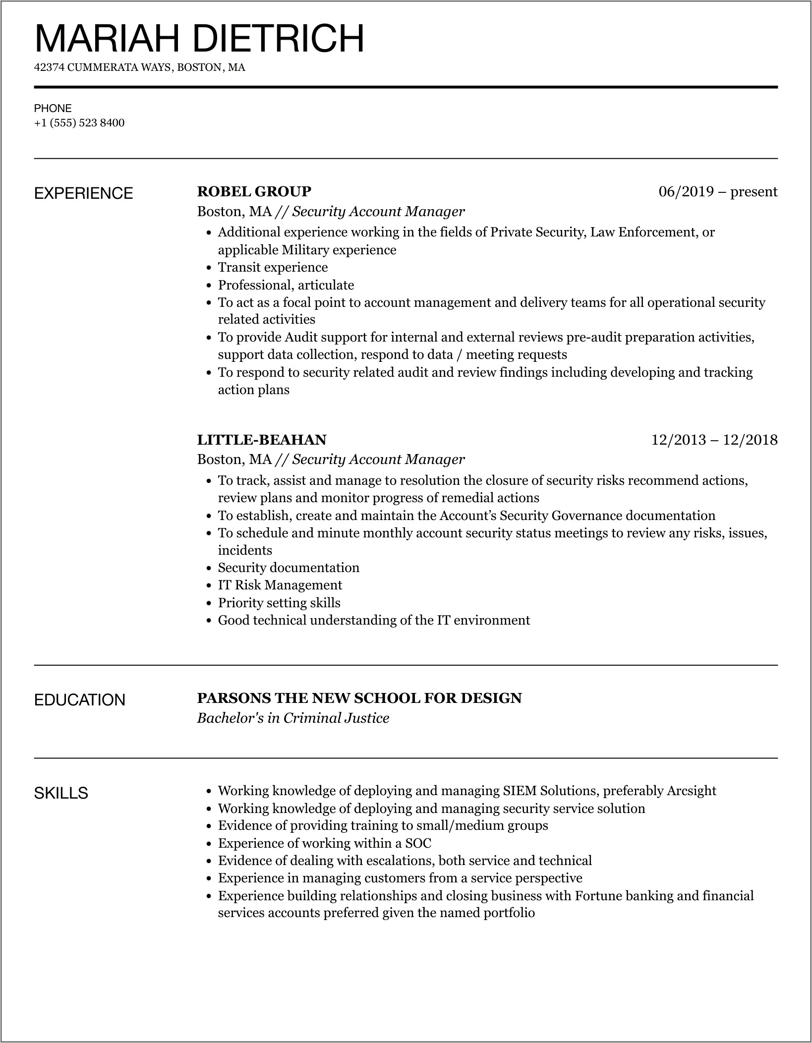Adt Account Manager Resume Samples