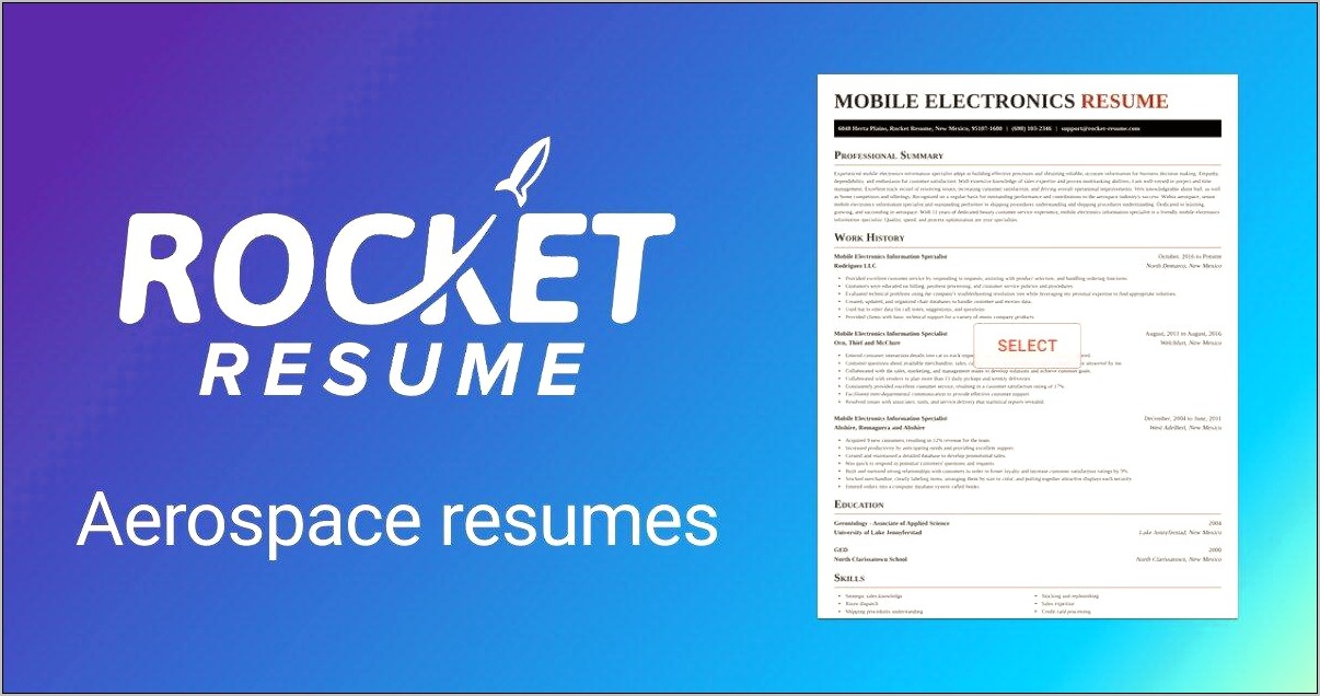 Aerospace Corporation Manager Reviewing Resume