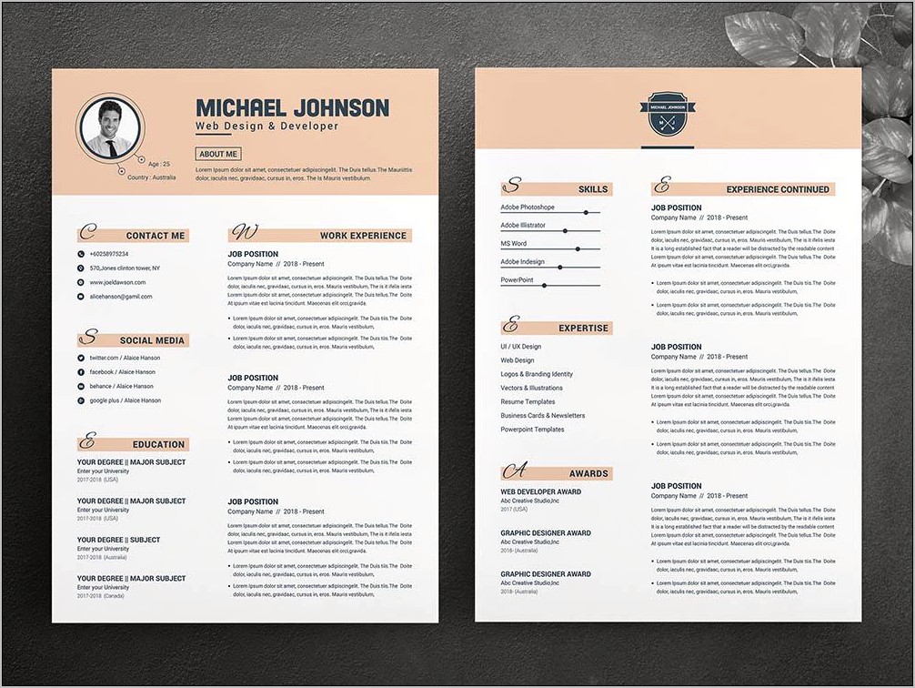 Apple Pages Free Resume Templates