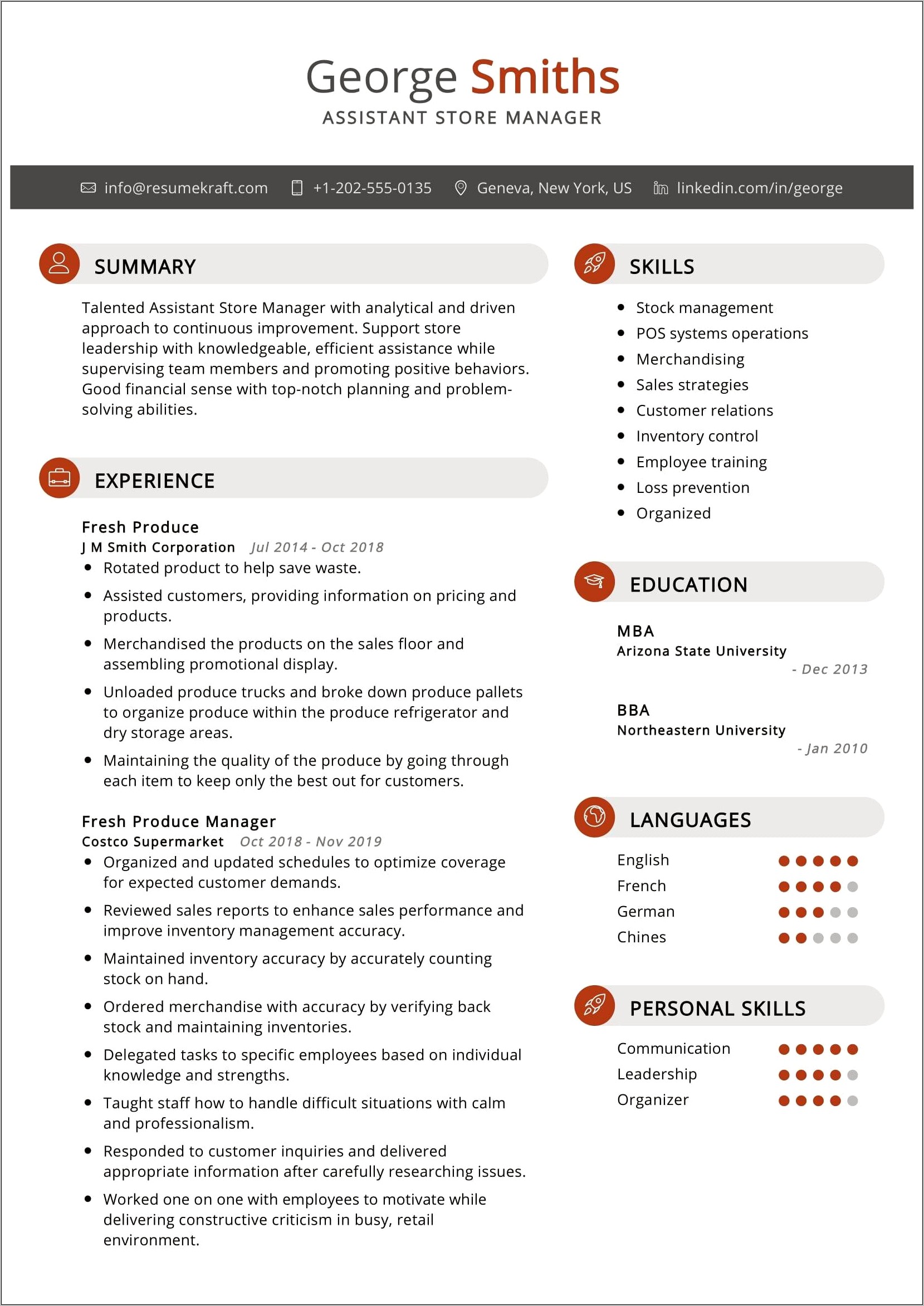 Assistant It Manager Sample Resume