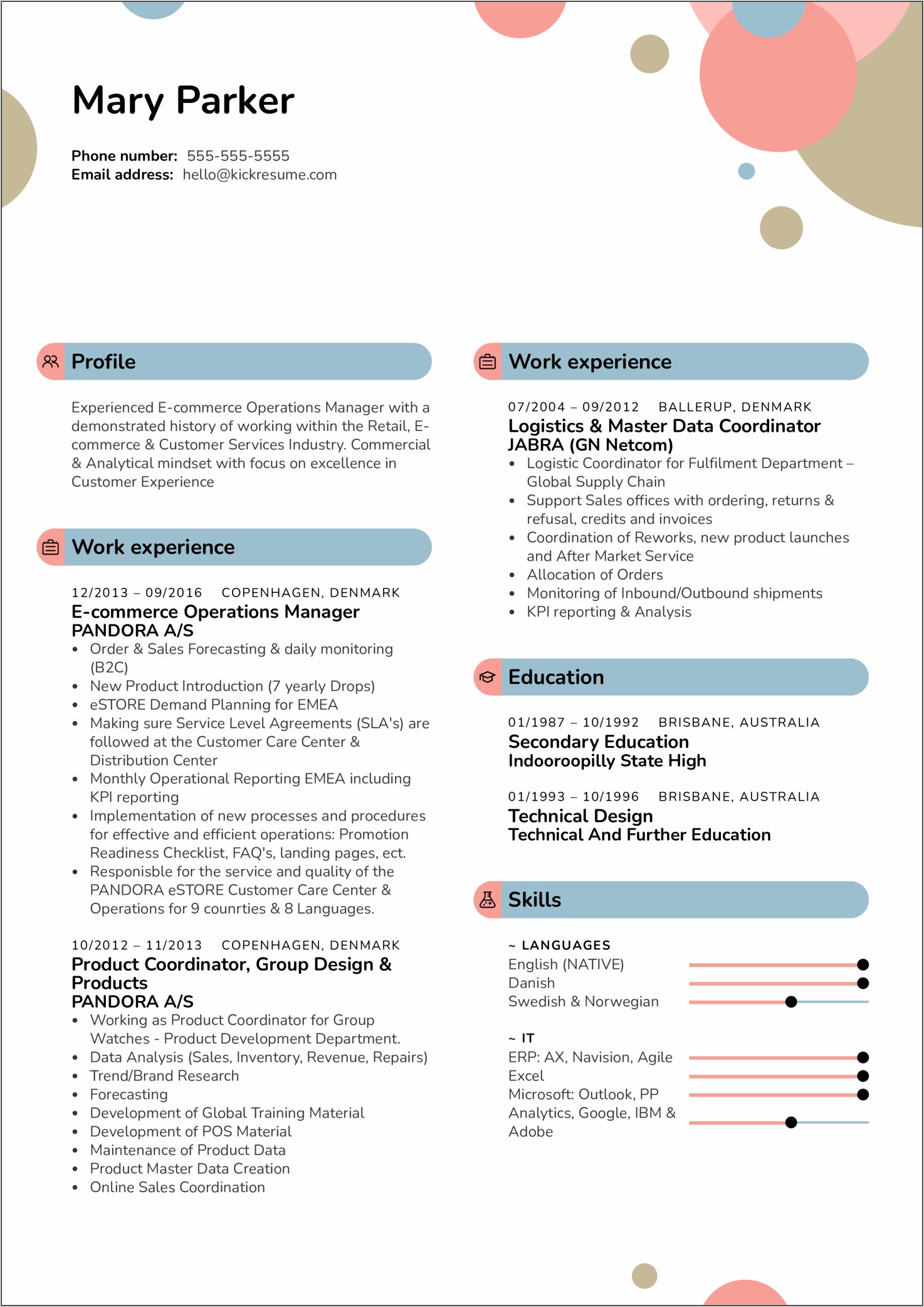Assistant Operations Manager Resume Objective
