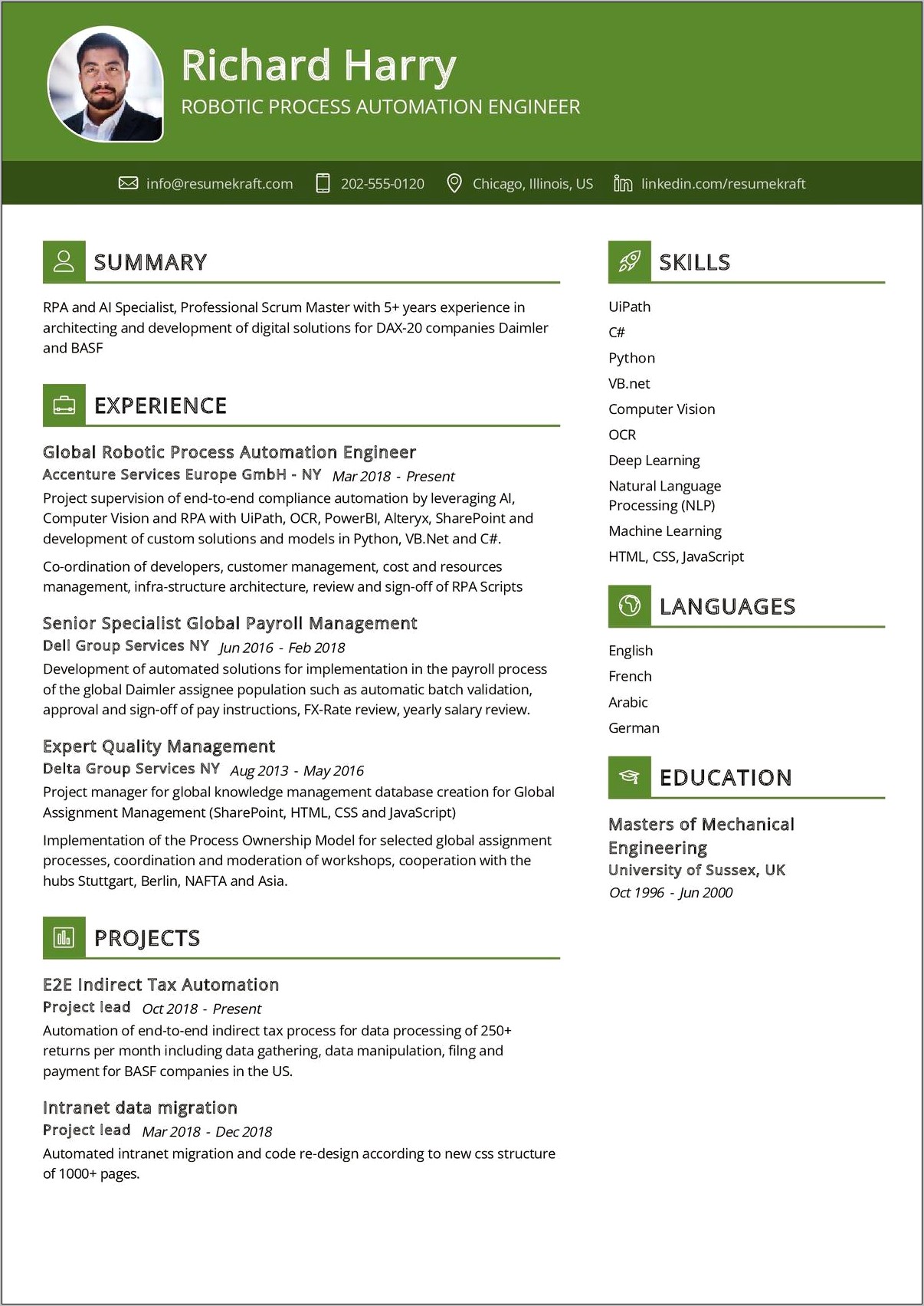 Automation Engineering Manager Resume Sample