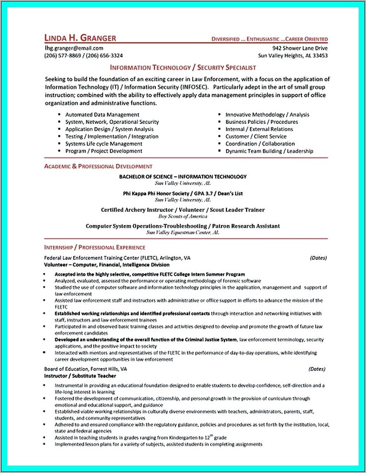 Best Cyber Security Analyst Resume