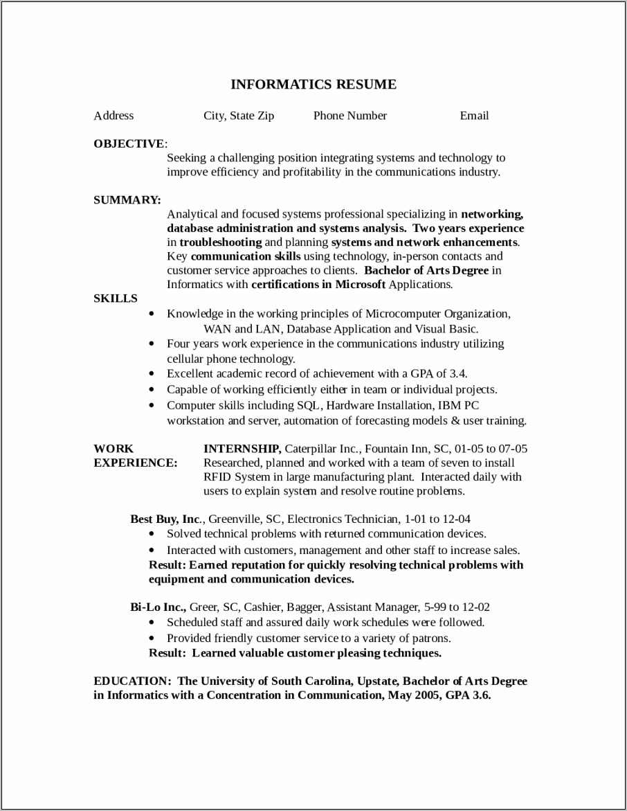 Best Examples Of Resume Objectives