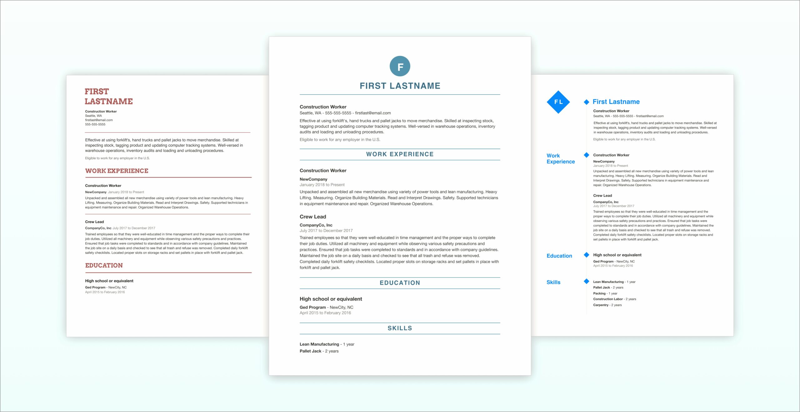Best Free Professional Resume Templates
