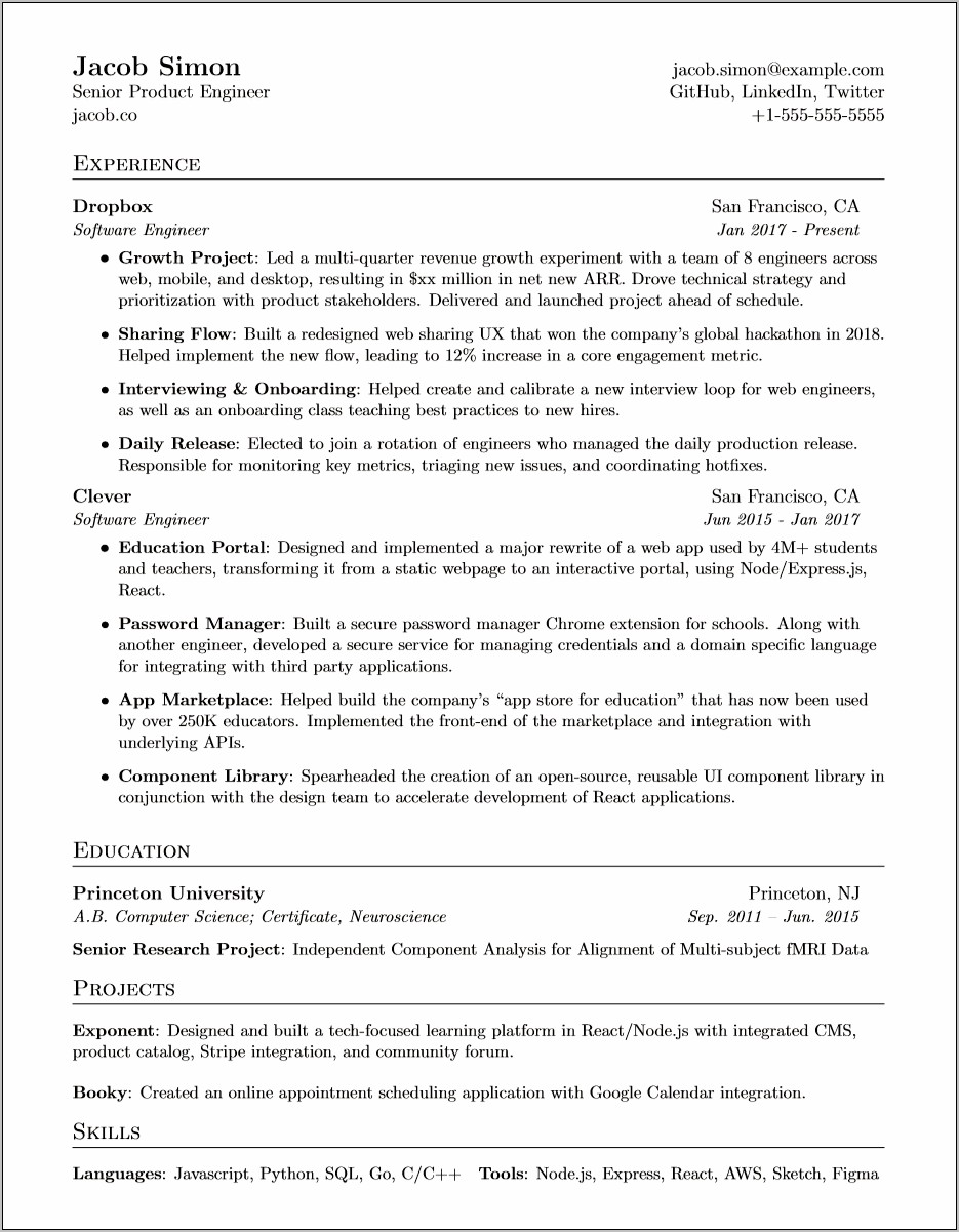 Best In Class Technical Resumes