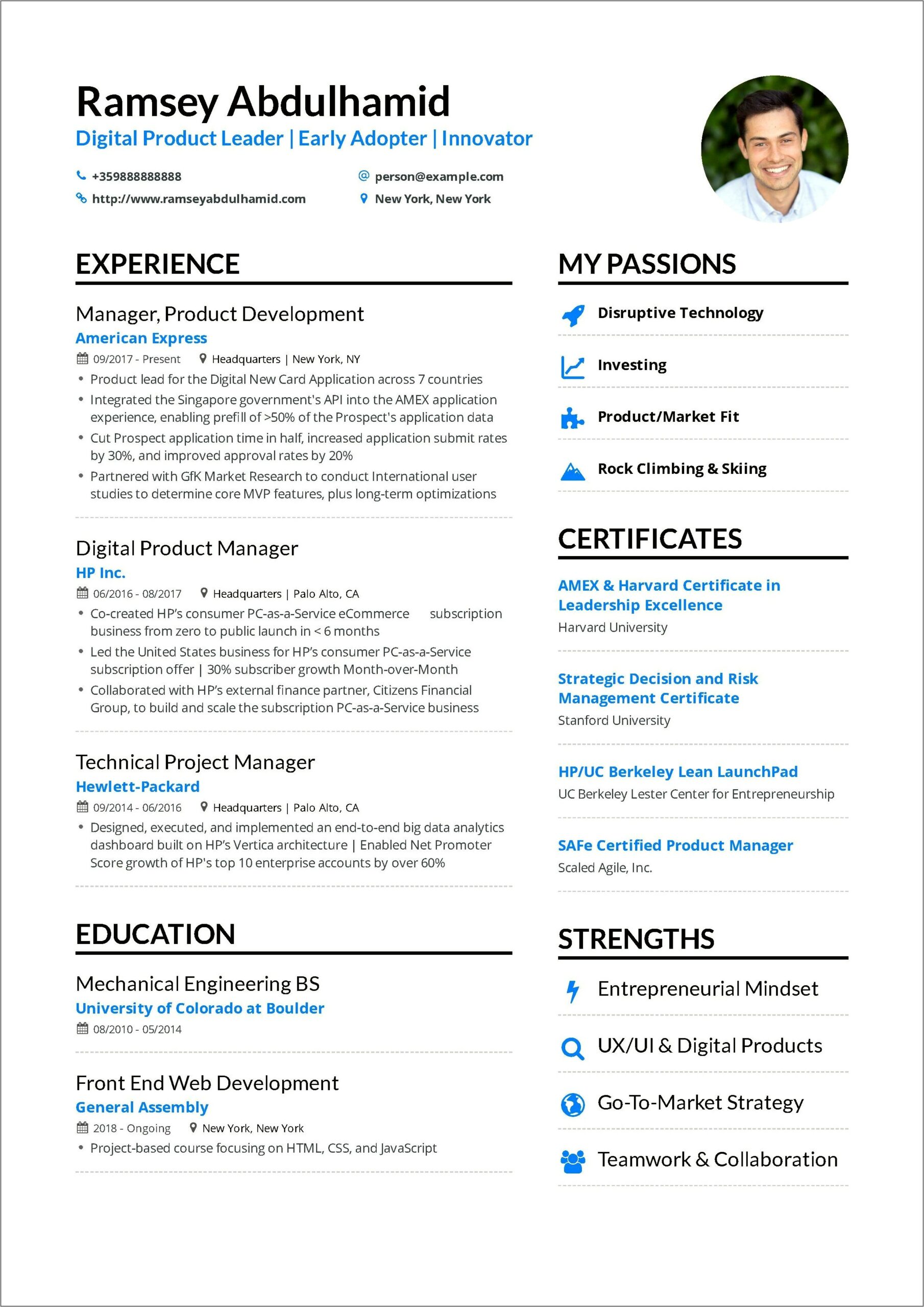Best Project Manager Resume Format