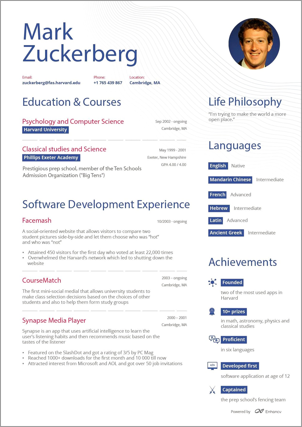 Best Resume For Yahoo Ceo