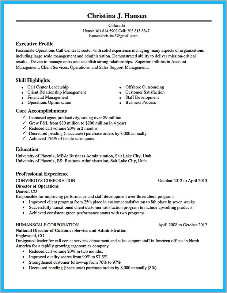 Best Resume Highlighting Staff Development
