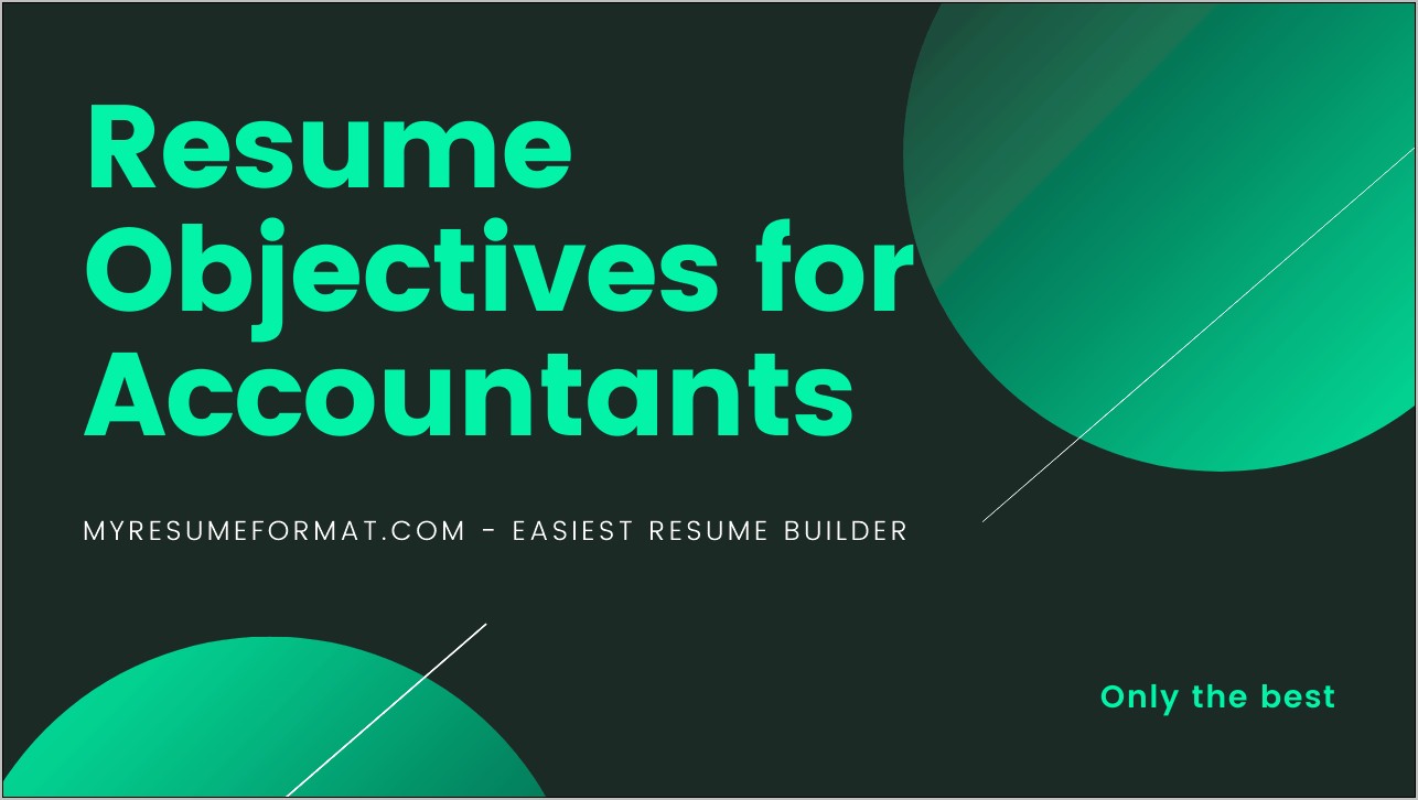 Best Resume Objectives For Audit