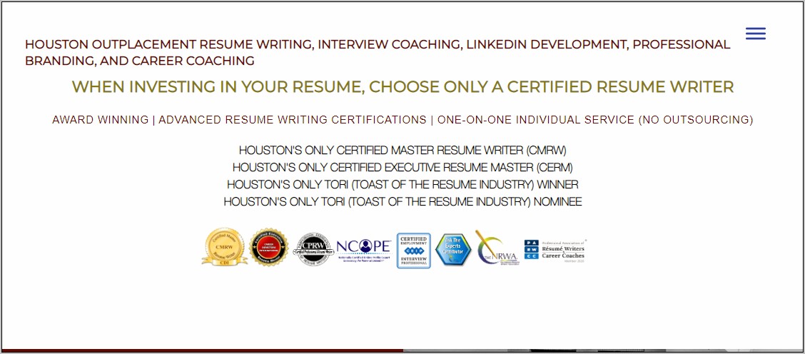 Best Resume Writers In Houston