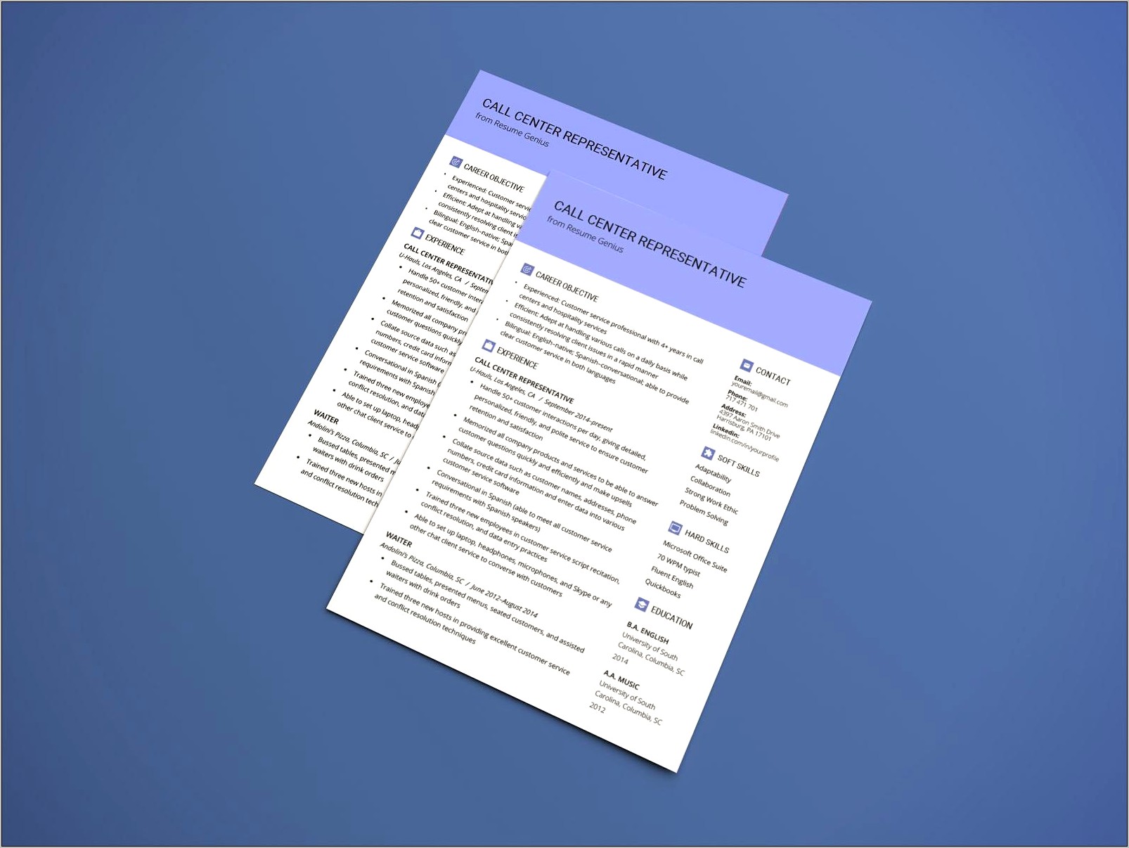 Call Center Resume Free Download