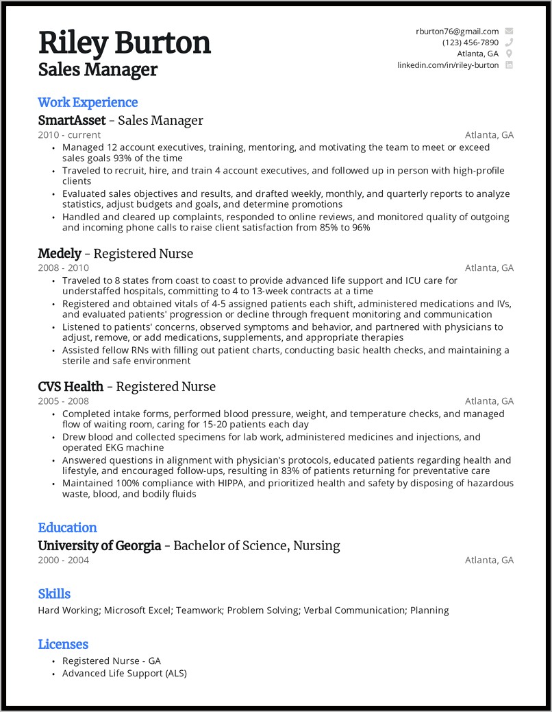 Career Change Professional Resume Samples