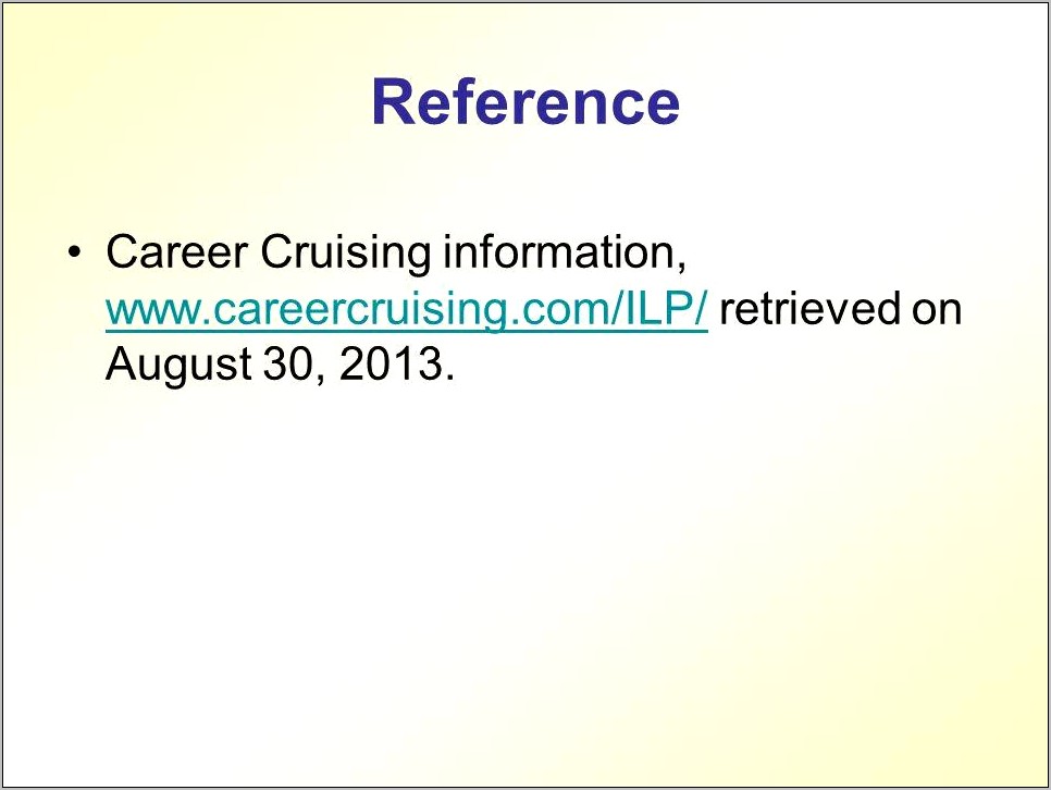 Career Cruising Resume Layout Free