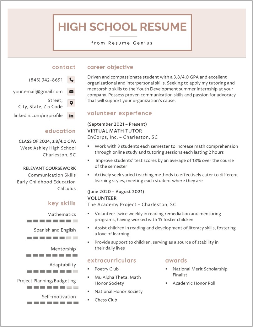 Career Highlights In Resume Examples
