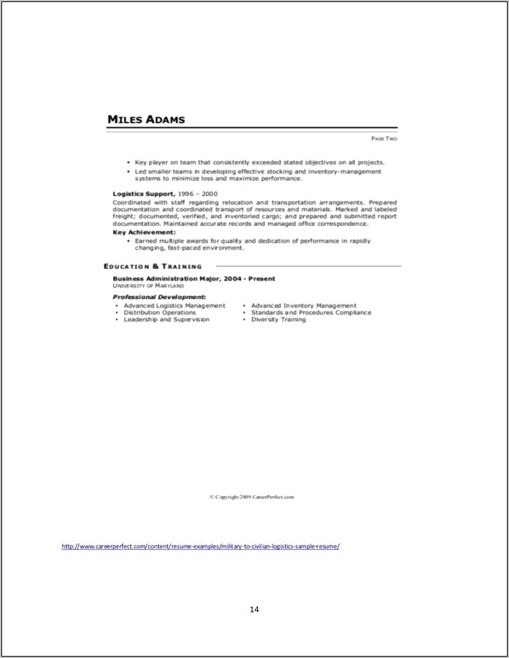 Cargo Manager Resume Template.doc