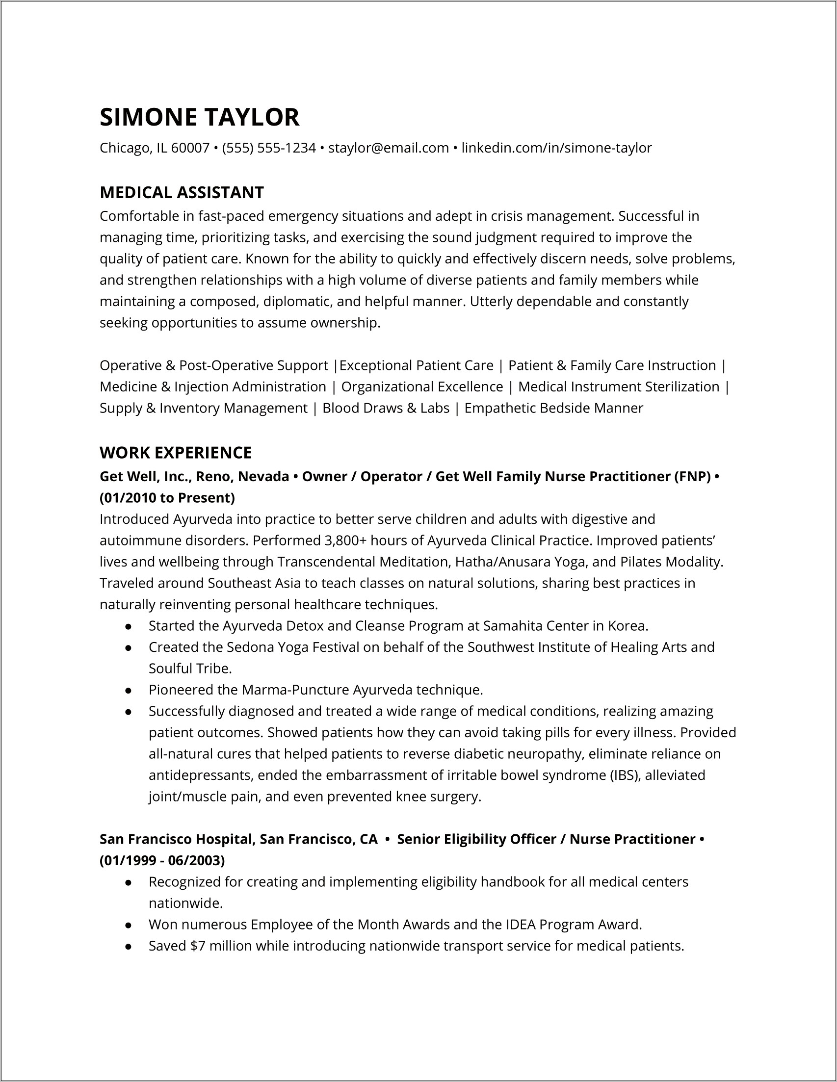 Charge Entry Specialist Resume Sample