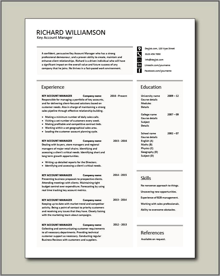 Client Service Manager Resume Summary