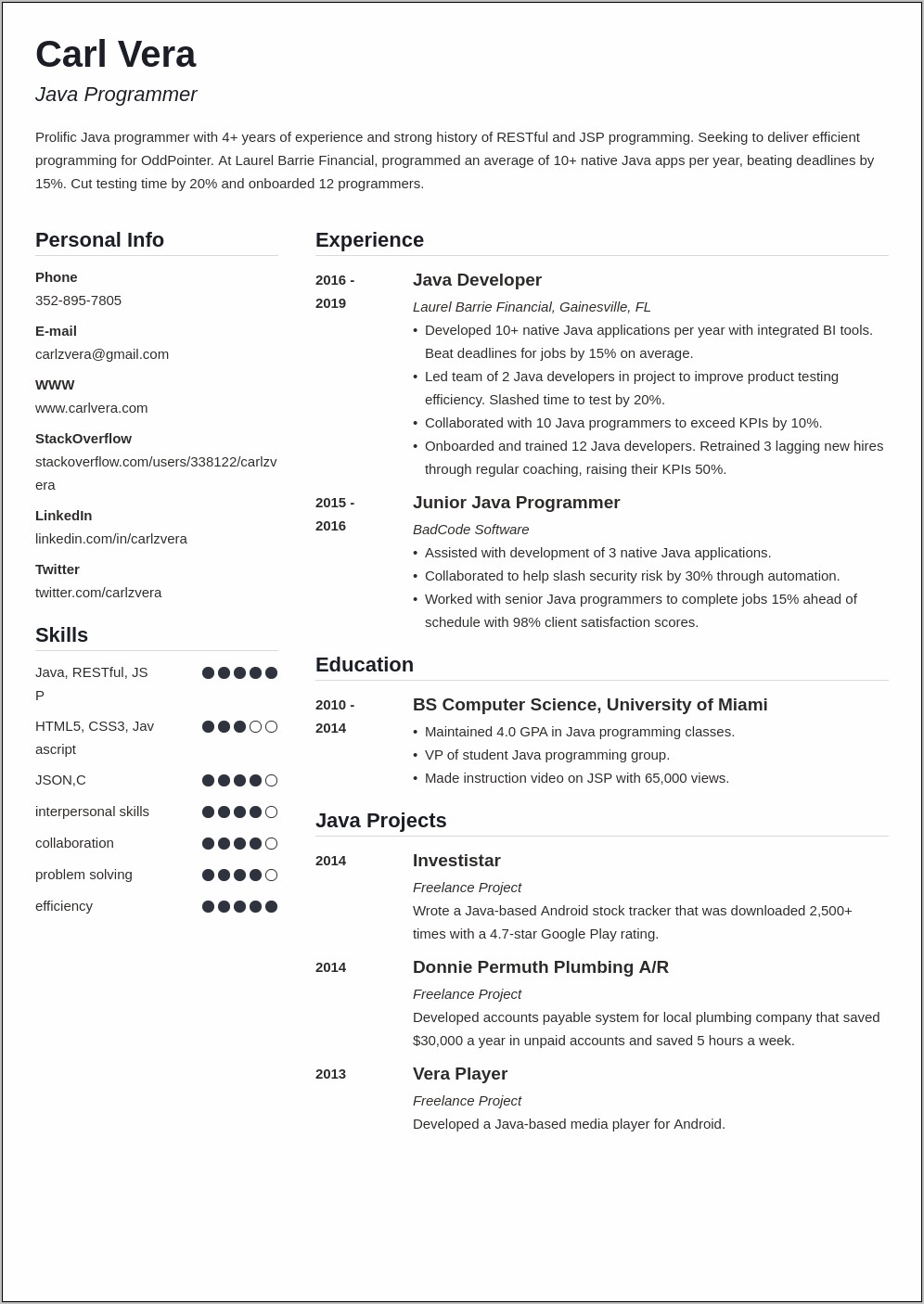 Coding Job Description For Resume
