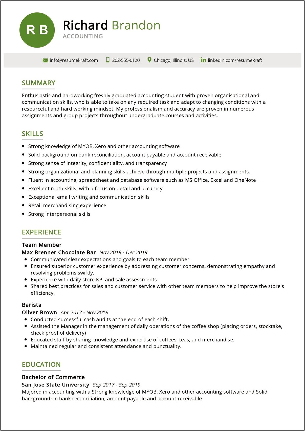 Coffee Shop General Manager Resume
