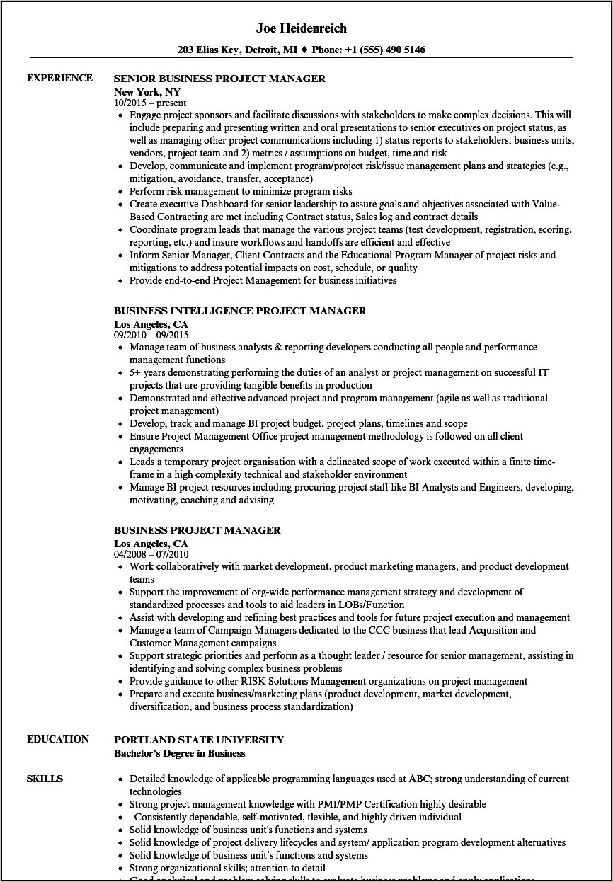 Comcast Resume Cloud Project Manager