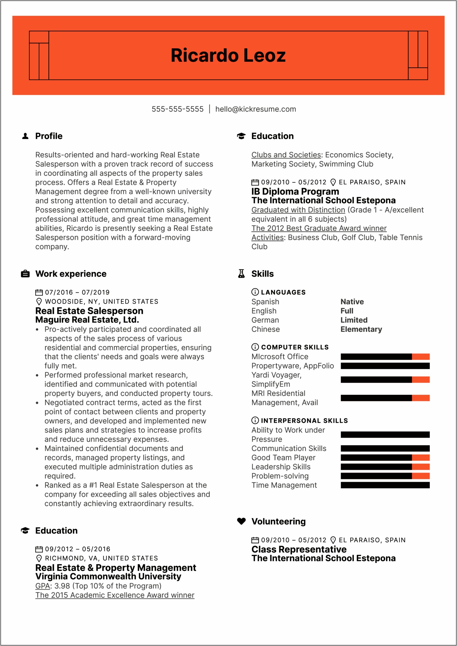 Commercial Real Estate Objective Resume