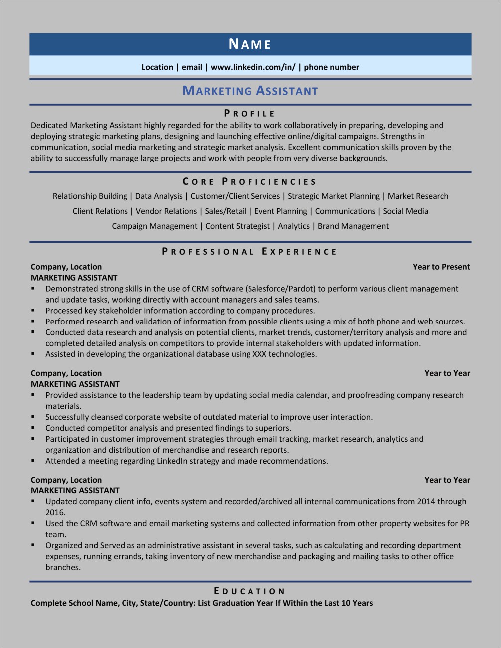 Communications And Marketing Resume Objective