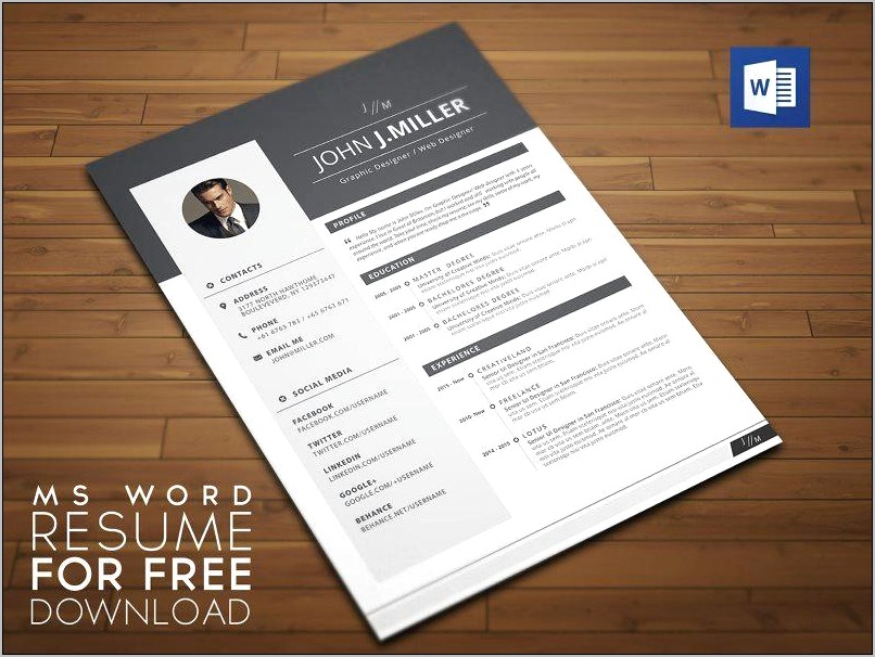 Cool Resume Templates Word Free