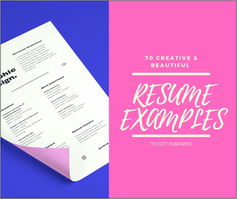 Creative Graphic Design Resume Examples