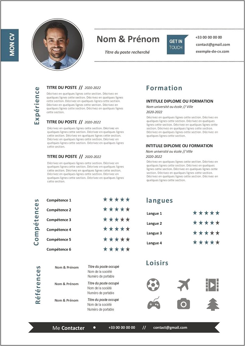Curriculum Vitae Resume Format Example