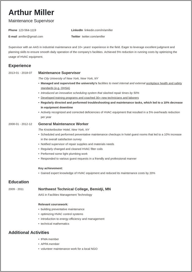 Custodial Supervisor Job Description Resume