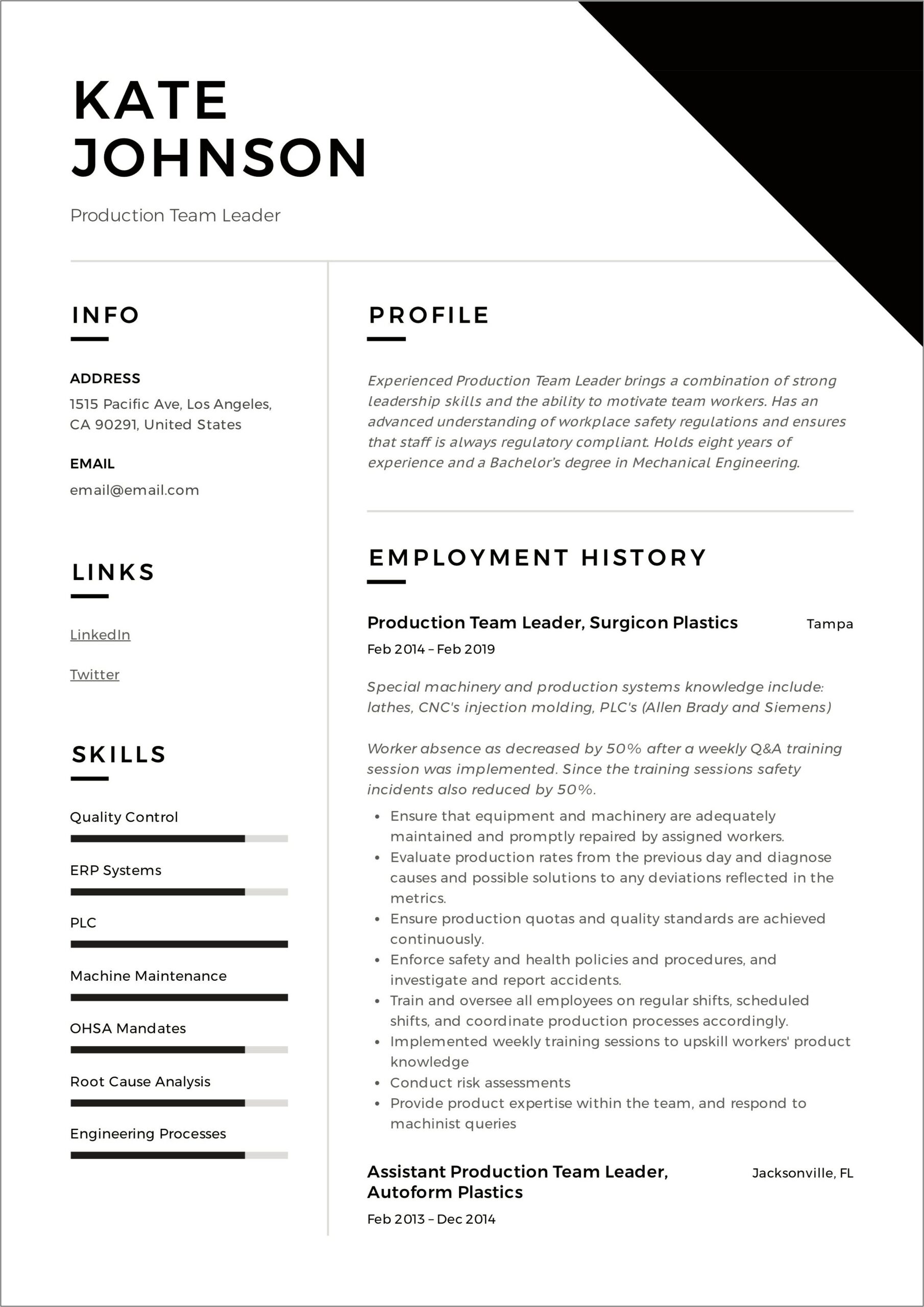 Customer Service Leader Resume Examples