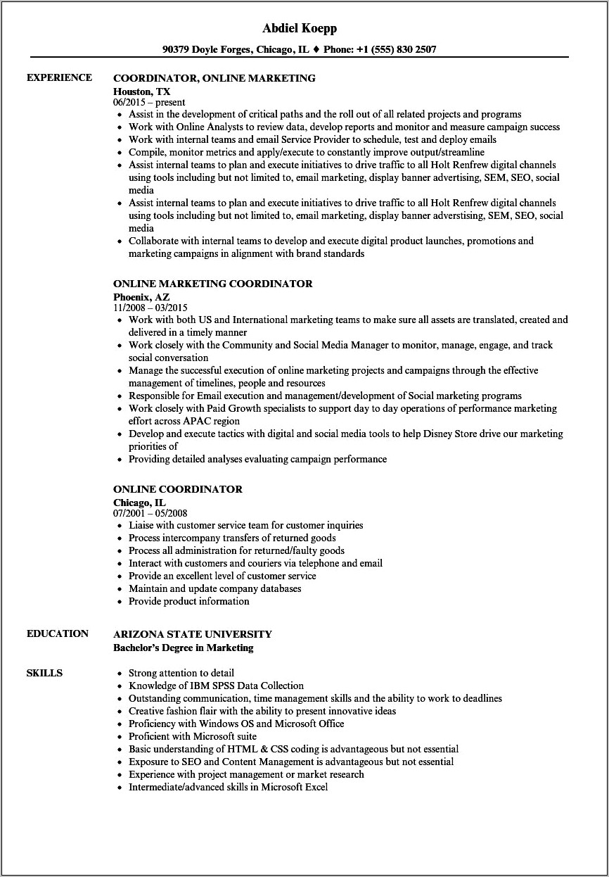 Ddd Support Coordinator Resume Examples