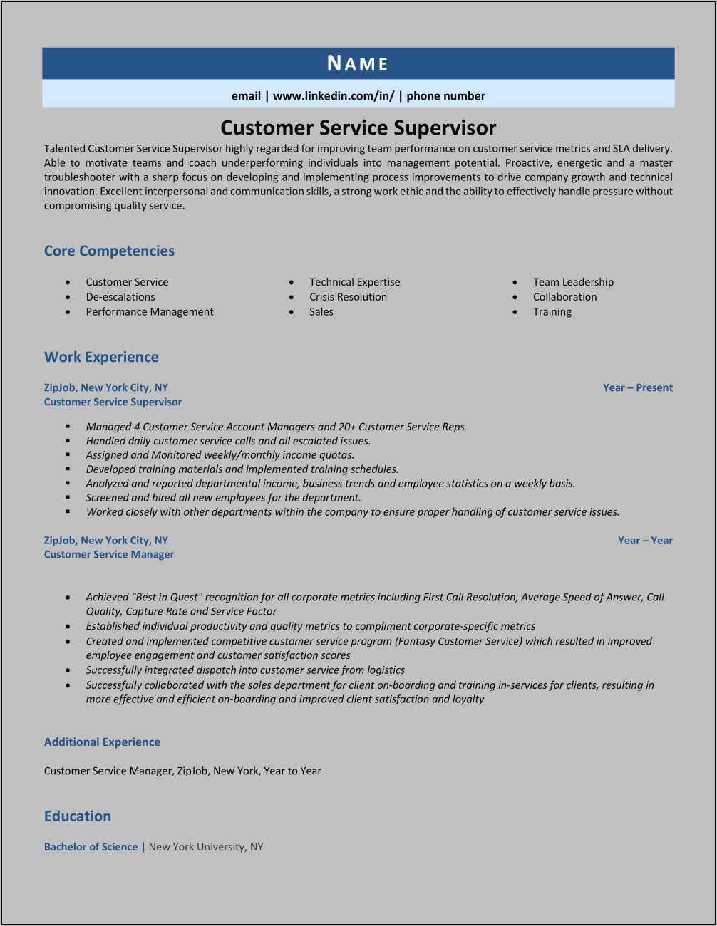 Dealing With Customer Resume Sample