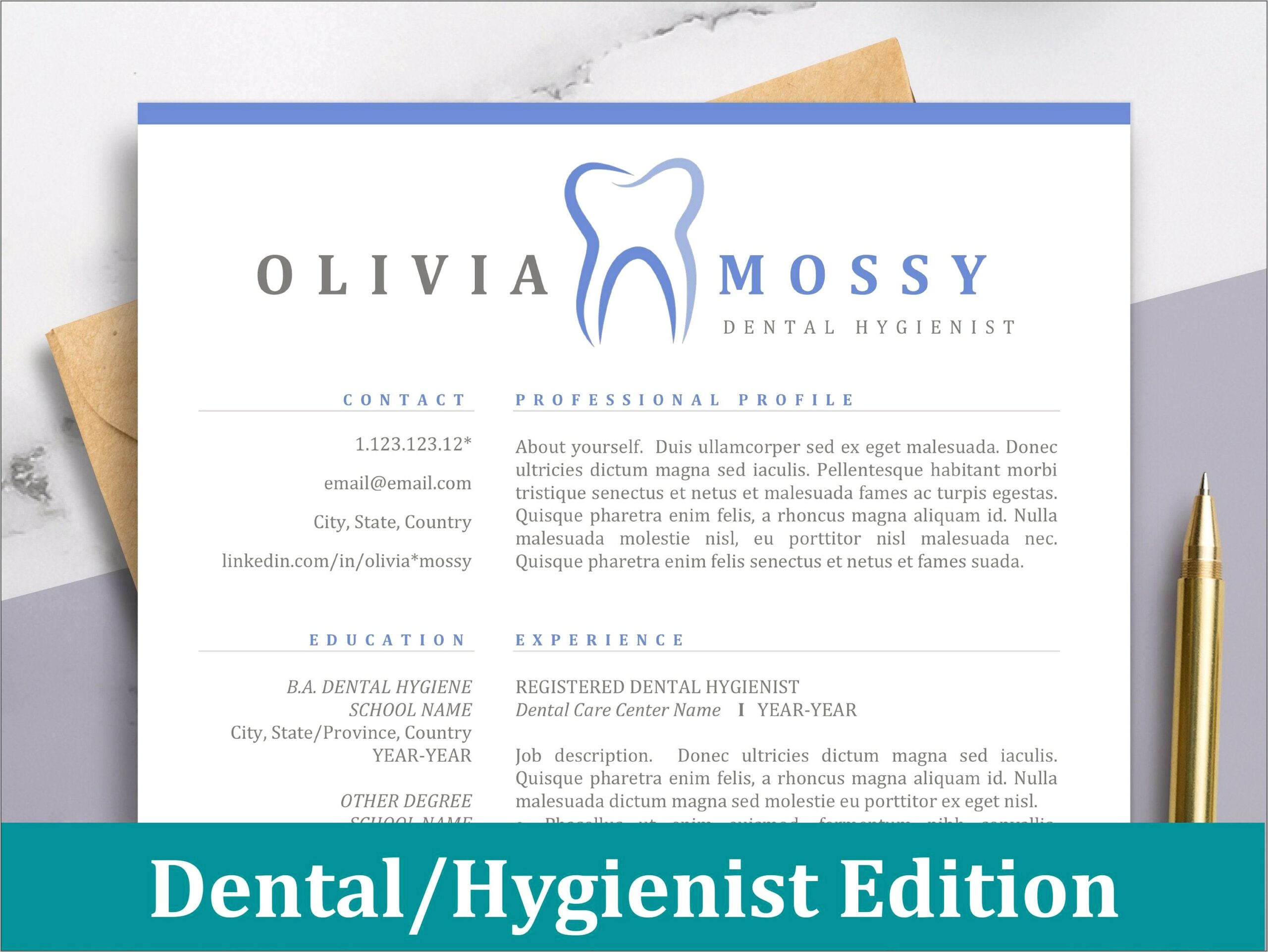Dentist Resume Sample Free Download