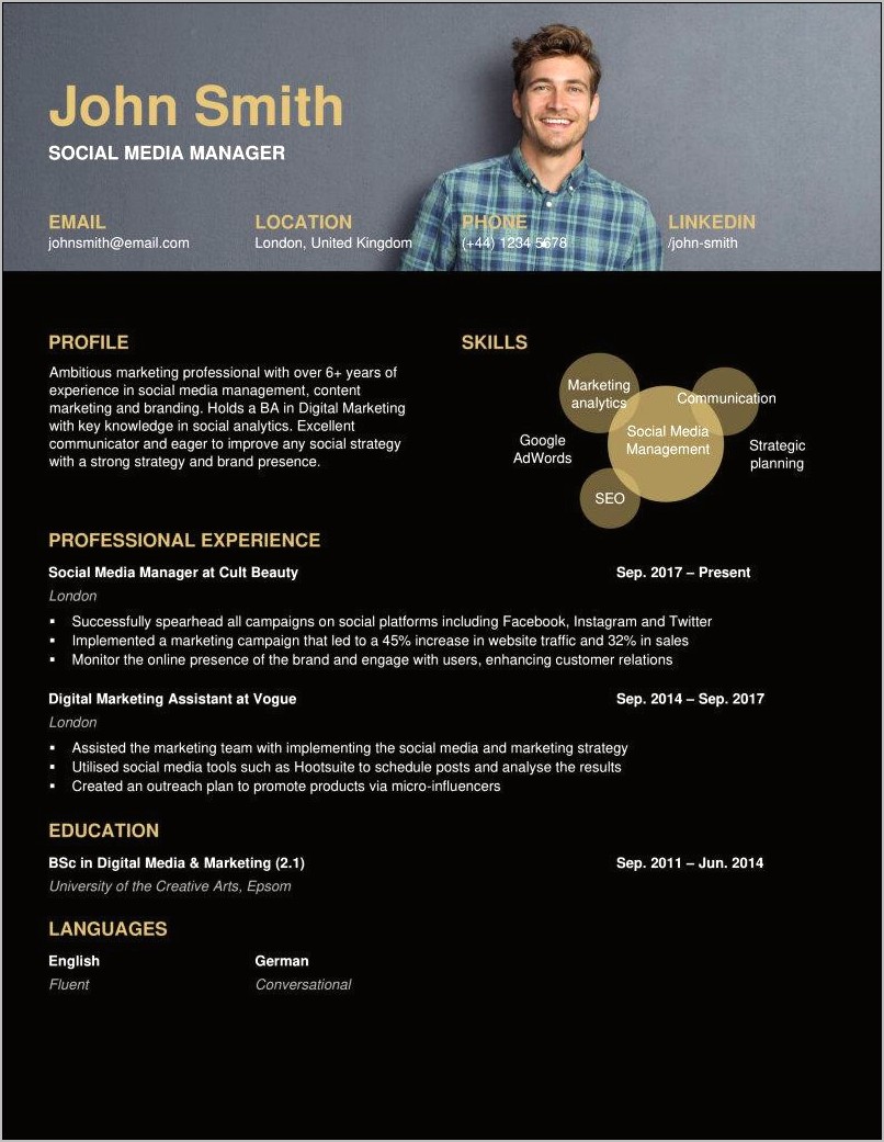 Digital Marketing Manager Resume Points
