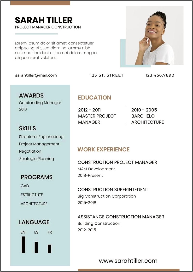 Director Of Construction Resume Samples